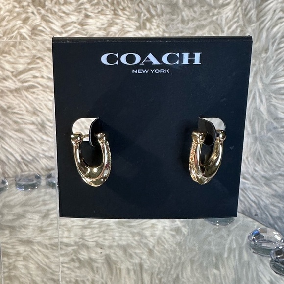 Coach Jewelry - COACH C SHAPED GOLD TONE EARRINGS. Sterling Silver gold tone. NWT MRSP $65